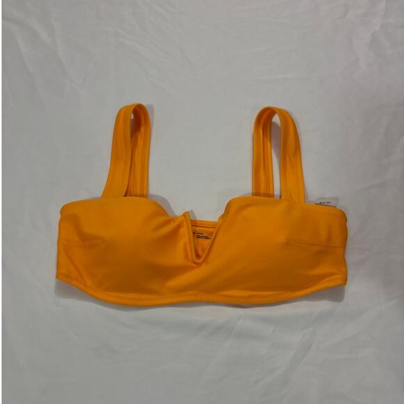 NWT Aerie Orange Medium 2 Piece Bathing Suit Set Swim Beach Summer Coverage - Picture 2 of 10
